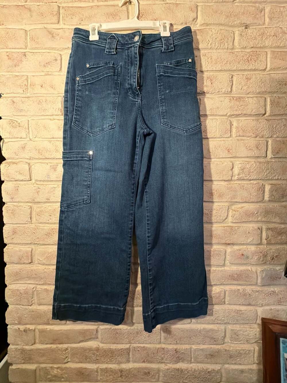 Maeve by Anthropologie Dark Wash Denim Cargo Jeans Size 29